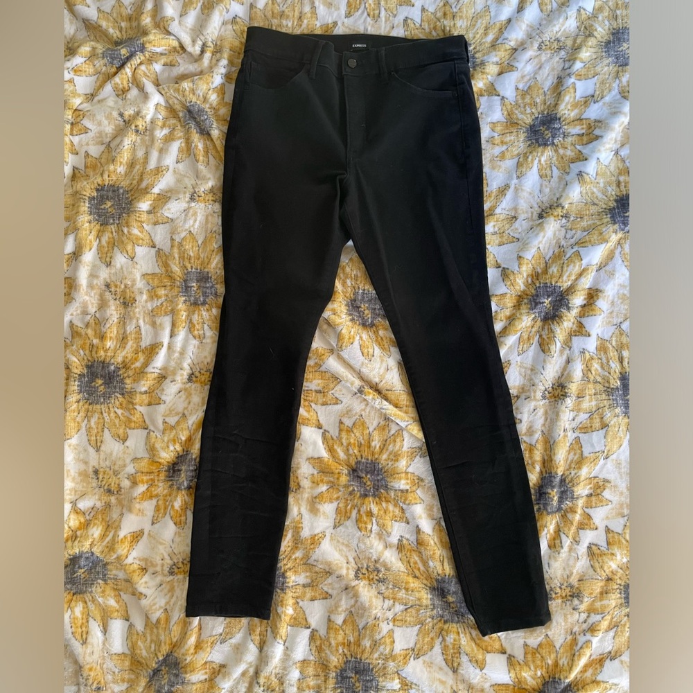 Express Black straight/skinny jeans LONG